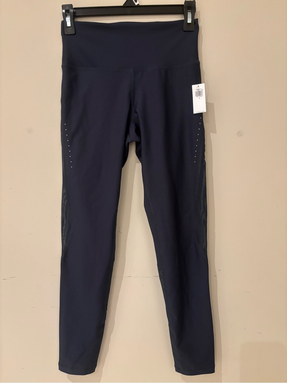 NWT Old Navy Navy Charcoal Gray Active Leggings with Side Mesh Panels
